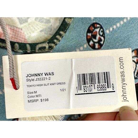 Johnny Was Tokyo High Slit Bamboo Knit‎ Dress Medium - Picture 8 of 9
